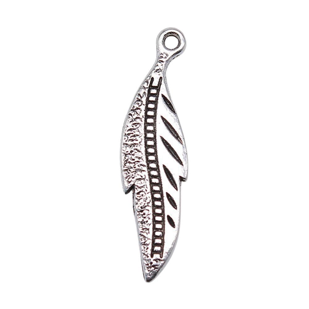 Feather Charms Multi Color Alloy Leaf Pendants For Boho Style DIY Jewelry Accessories