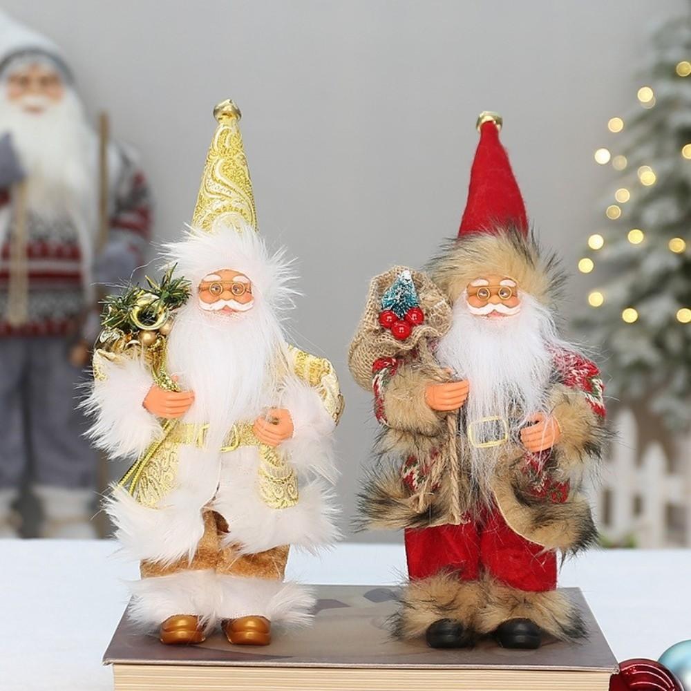 Home Decoration Xmas Tree Ornament 9 Inch Santa Claus Doll New Santa Claus Decorations  Gift