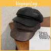 Octagon Hat Women Men Pu Leather Artistic Retro Vintage Fashion Cap For Spring And Winter Wear