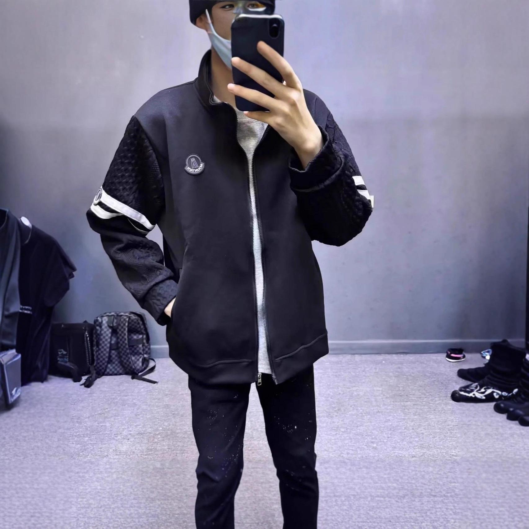 2025 Men s Trendy Stand-up Collar Casual Cardigan Hoodie Jacket for Autumn 4XL