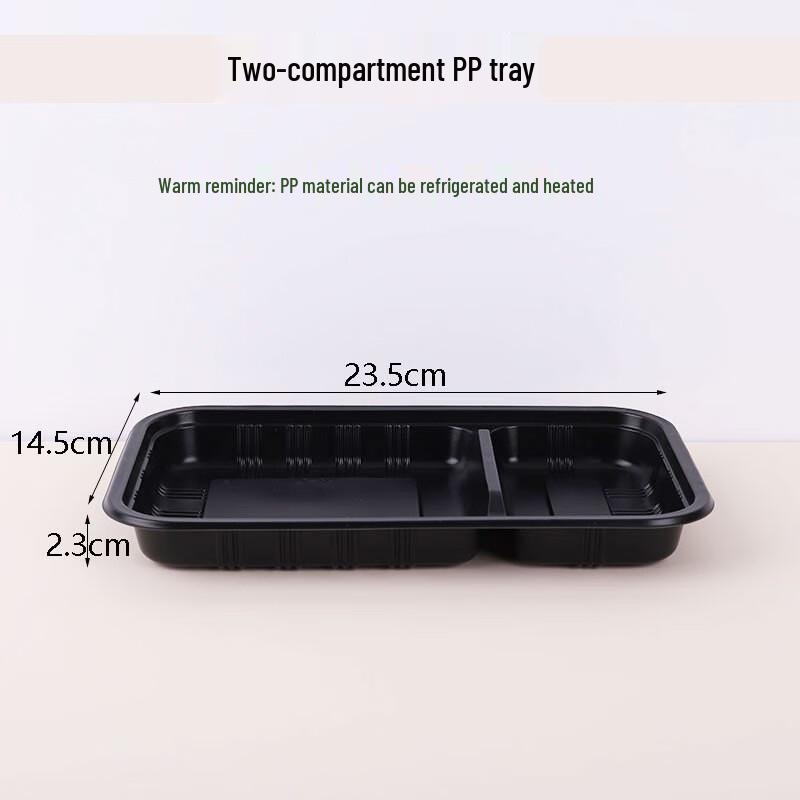 Two-Compartment Supermarket Meat Packaging Trays