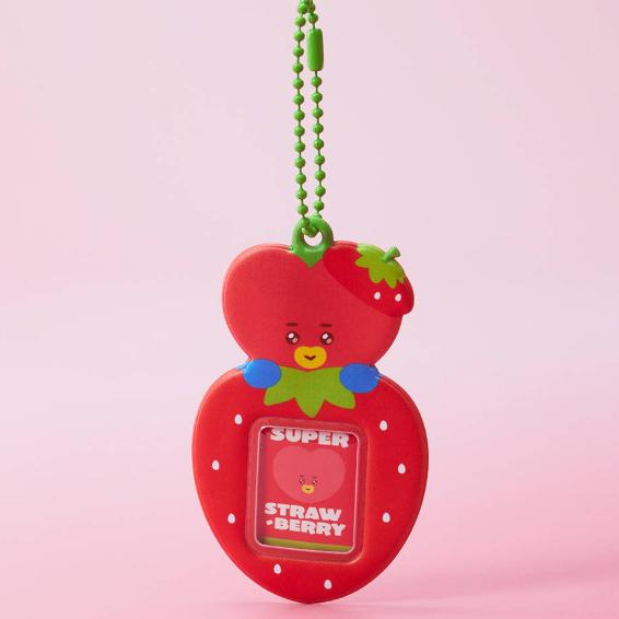 BT21 Mini Photo Holder Key Ring Strawberry Party ver.