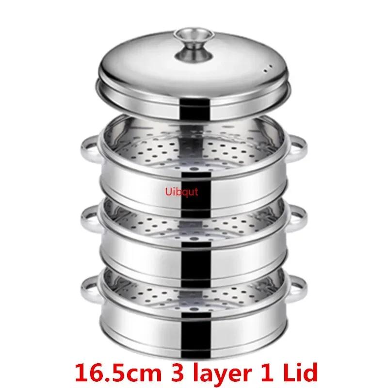 Stainless Steel Steamer fish steamed stuffed bun Rack Kitchen Tools Multilayered Insert With Holder instant pot steamer basket