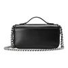 Gucci Interlocking G Black Leather Mini Crossbody Bag With Silver Hardware For Women Daily Use