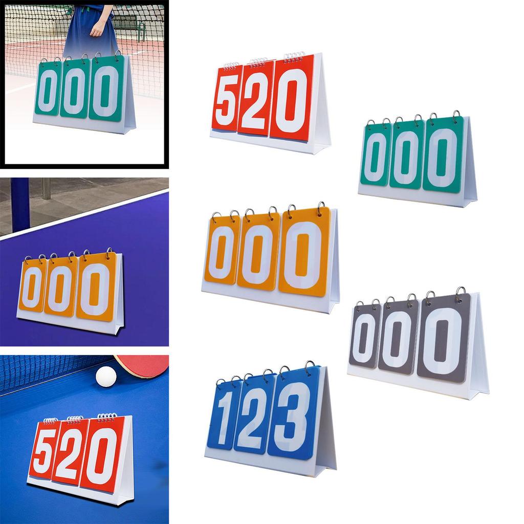 Score Counter Score Keeper Multipurpose Tabletop 3 digits Flip Number Score Board Table Score Flipper for Basketball Baseball