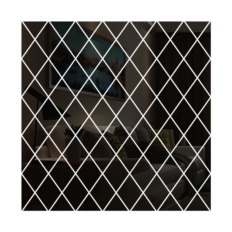 Acrylic Diamond Splicing Mirror Wall Stickers - Removable Decorative Background Wall