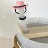Cowboy Hat Straw Cover Cap For Tumbler Cup 30&40 Oz 10Mm Cowgirl Hat Silicone Straw Topper Protector Lid