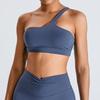 2024 New Arrival Oblique One Shoulder Sports Intimates Naked Women Sense Yoga Bra Quick-Drying Beauty Back Vest Beauty Back Workout Clothes Elastic