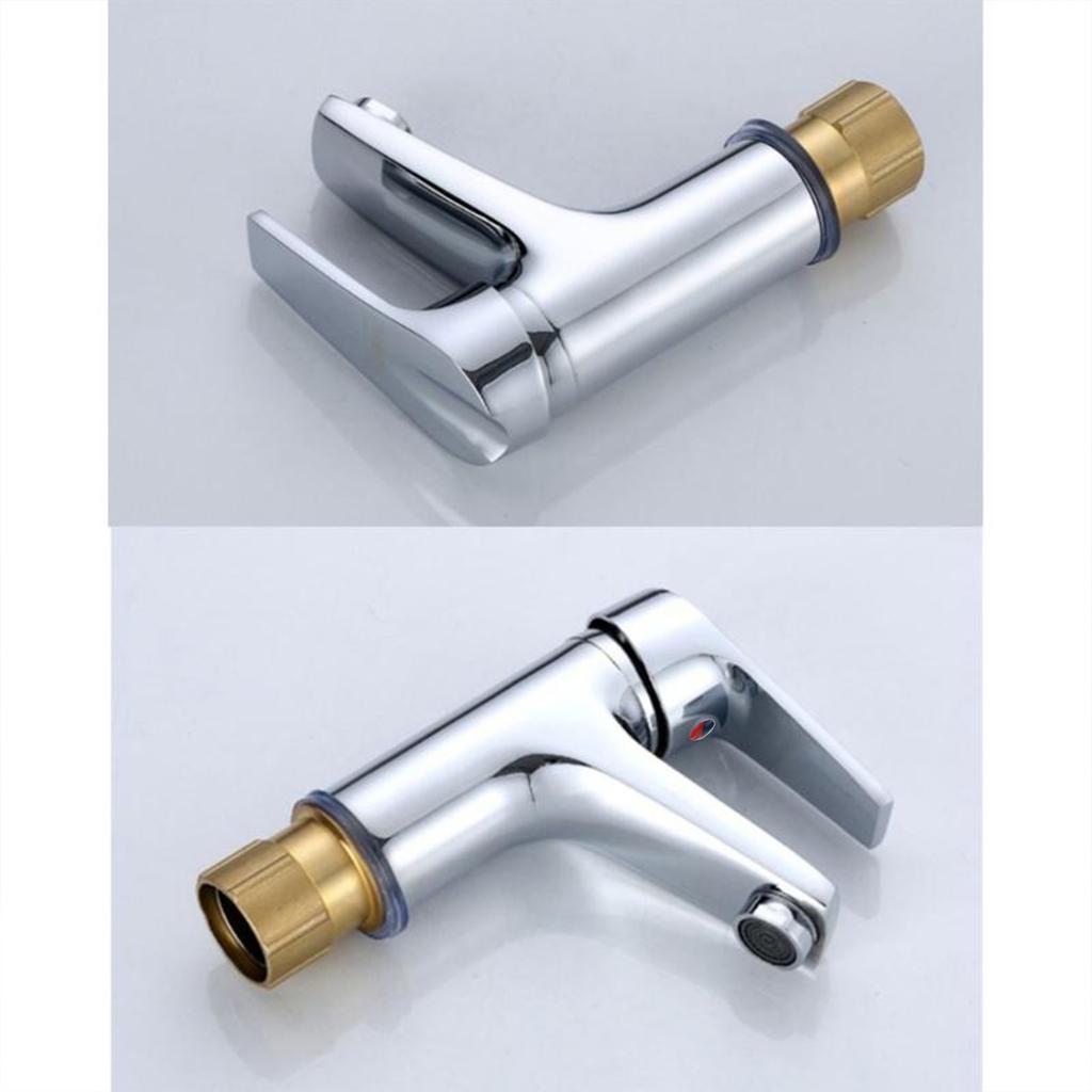 Bathroom Faucet Chromes Sturdy Alloy Quiet Ceramics Valves Sink Mixers Tap Spouts Height with Pull Rod Household Use