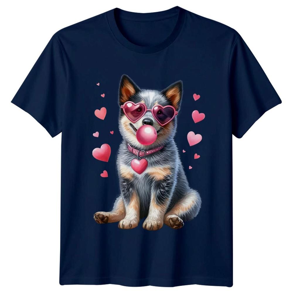 Valentines Day Dogs Holidays Unisexs TShirt Unisexs Tee Puppy Bubblegum Graphic