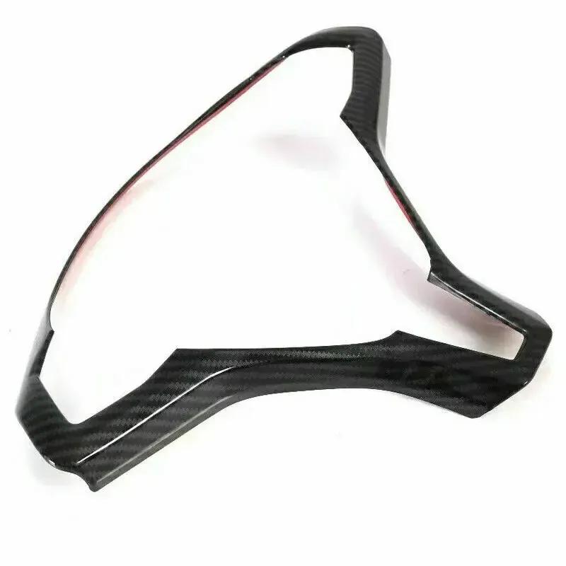 For Tesla Model X and Model S 2016 2017 2018    ABS Carbon Fiber Inner Car Steering Wheel Cover Trim Frame Decor