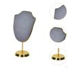 Jewelry Display Bust Stand Organizer Photo Prop Metal Base Necklace Storage Shop
