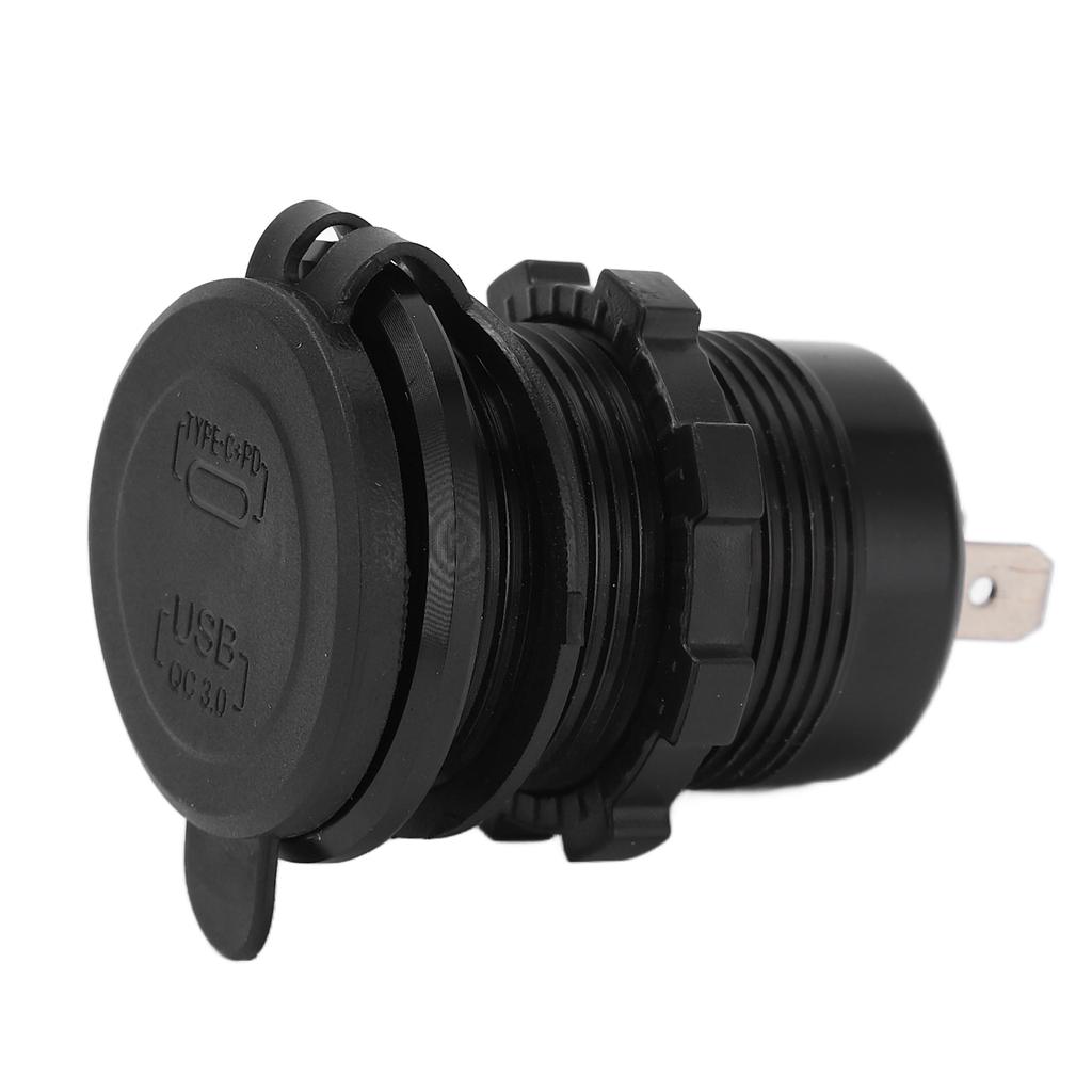 USB Car Charger Waterproof Dual Port Output Fast Charging Charger for Cars 12‑24V