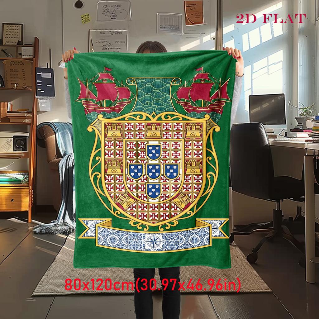 Royal Heraldry Regal Symbols blanket Suitable for all seasons Soft and comfortable Machine washable Office rest blanket Air conditioning blanket