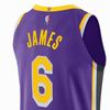 Jordan Los Angeles Lakers LeBron James Striped Logo Print Basketball Jersey Men jersey Purple DB3484-506