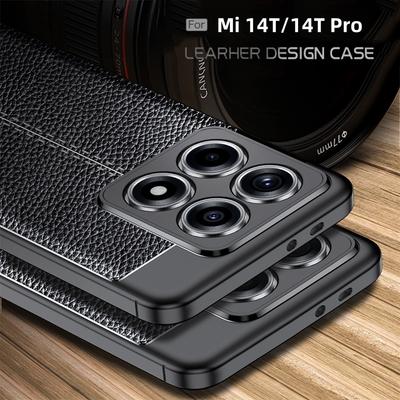 For Xiaomi 14T Pro Case Cover Mi Mi 14T Pro Capas New Shockproof Phone Bumper Back TPU Soft Leather For Fundas Xiaomi 14T Pro