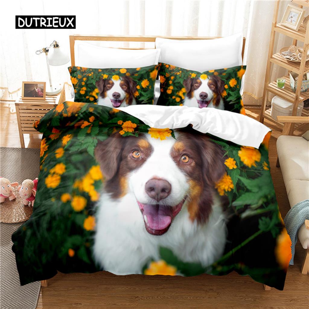 Cute Dog Bedding Set Duvet Cover Set 3d Bedding Digital Printing Bed Linen Queen Size Bedding Set Fashion Design