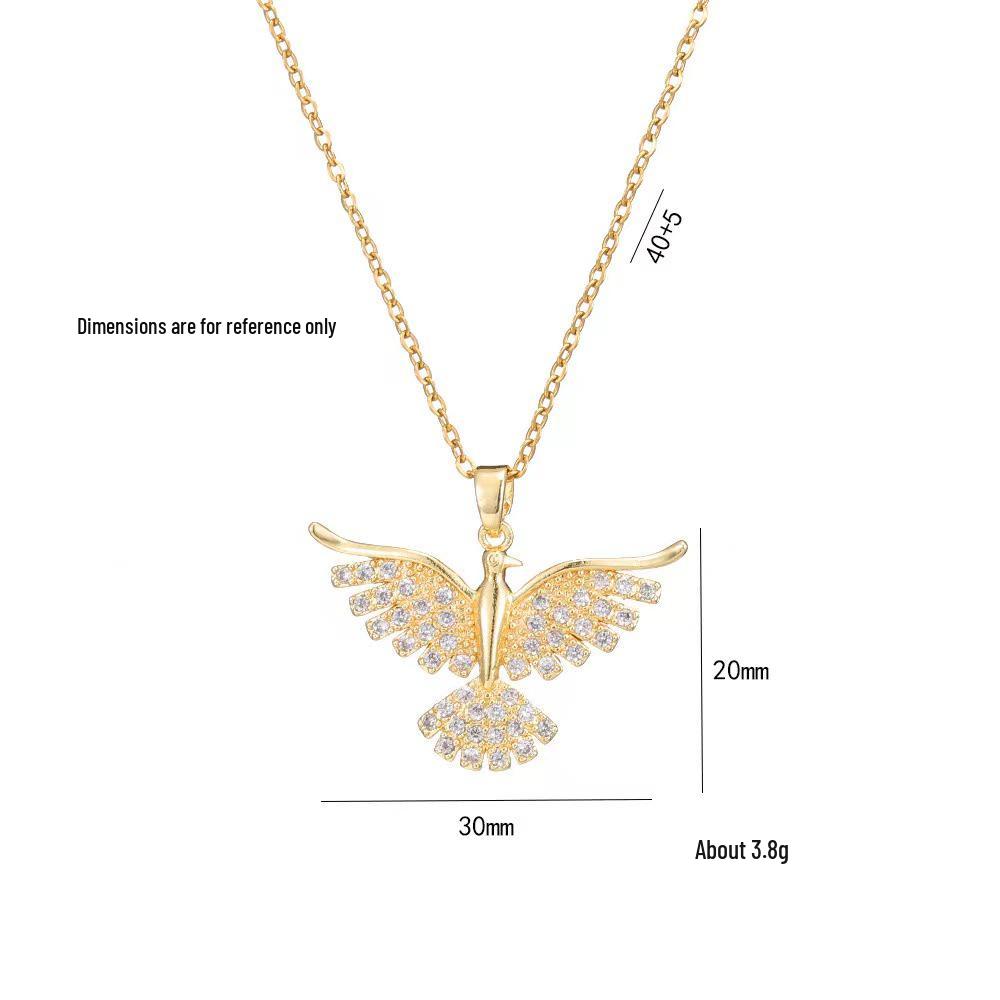 Korean Style Phoenix Pendant Necklace for Women - Fashionable Clavicle Chain