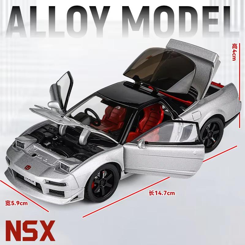 Nové 1:32 Honda NSX Alloy Sportovní auto Odlévané autíčko Kovové ozdoby na závodní auto Modelová simulace Kolekce zvuků a světel Děti Kluci Dárek