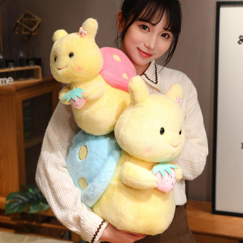 22-70cm Strawberry Snail Pink Blue Super SOft Animals Dolls Stuffed Plush Throw Pillow Home Decor Toys Girls Birthday GIfts