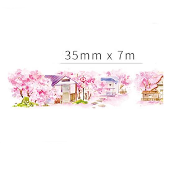 Beautiful Wash Tape Flower Plant Japanese Masking Adhesive Tape Decors Scrap Booking Sticker Label