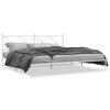 VidaXL Cadre de lit métal sans matelas et tête de lit blanc 193x203 cm 376557