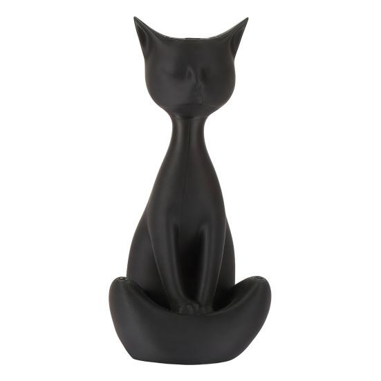 Soft Decoration Cat Statue 3D Printed Meditating Figurine, Modern Abstract Sculpture with Cross-Legged Pose, Collectible Art Piece Minimalist чёрный