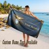 Lazio FC Design Beach Towel Custom Text Large Towel for Beach Vacation