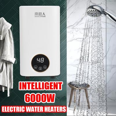 220V IPX4 Waterproof Instant Electric Water Heater Home Intelligent Constant Temperature and Rapid Heating Small Shower Bath Machine 6000W