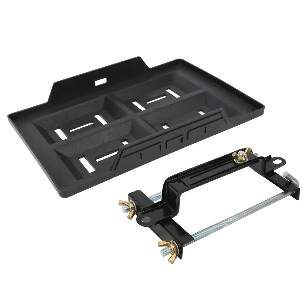 Car Battery Hold Down Tray Bracket Set Recessed Slots Sturdy Construction for 27 30 31 Series Batteries