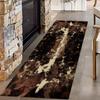 Animal Stripes Runner for Entryway Boho Beige Animal Zebra Print Rugs for Living Room, Wildlife Fur Print Non-Skid Carpets