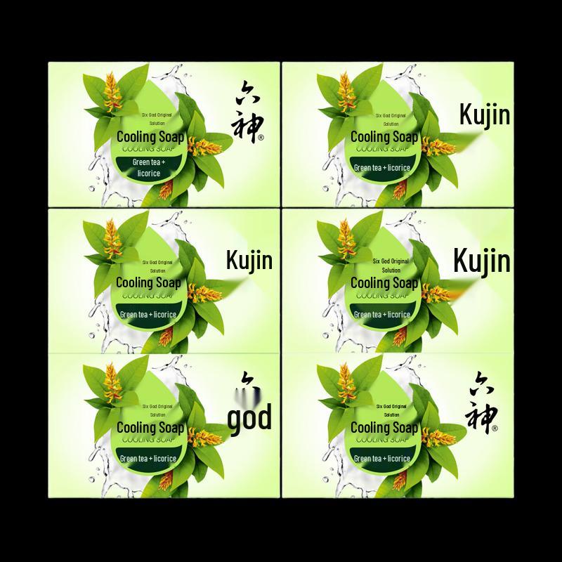 

Liu Shen Cooling Soap with Green Tea & Licorice, 6-Pack