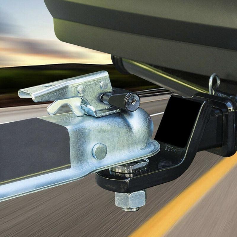 1 szt. Blokada haka holowniczego przeciwkradzieżowa Zaczep do przyczepy Kłódka Haczyk Złącze Języczek Blokady Zabezpieczenie Haka Stop Cynku 1/4 cala