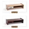 Beifang Dual-Layer Bamboo Monitor & Laptop Riser with Storage Drawer