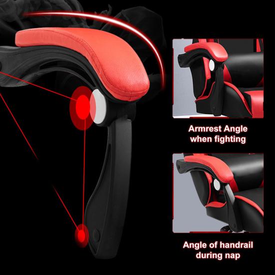 Gaming-Stuhl mit Bluetooth-kompatiblen Lautsprechern und RGB-LED-Leuchten Ergonomischer Massage-Computer-Gaming-Stuhl mit Höhenverstellung