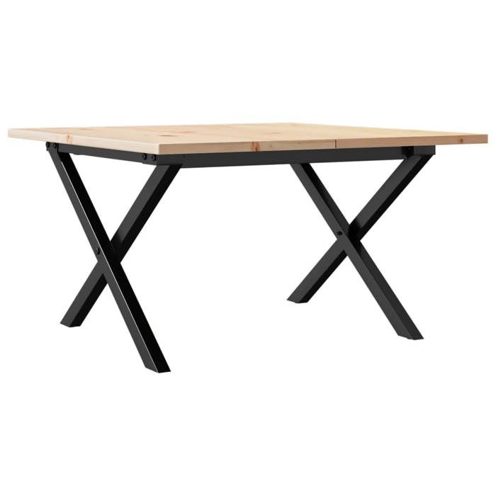VidaXL Table Basse Cadre en X, Table d'Appoint, Bout de Canapé, Meuble de Salon Salle de Séjour, 60x60x40 cm Bois de Pin 3282682