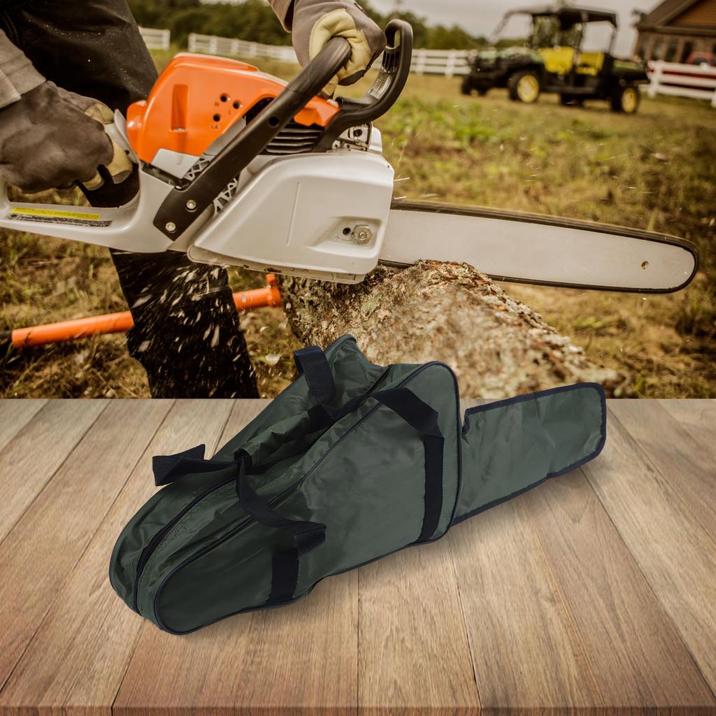 Adjustable Strap Chainsaw Carry Case Made of Waterproof Oxford Fabric Fits 12 14 and 16 Inch Chainsaws with Handle