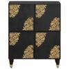 Sideboard with Shelf Black 60 x 33 x 75 cm Solid Mango Wood