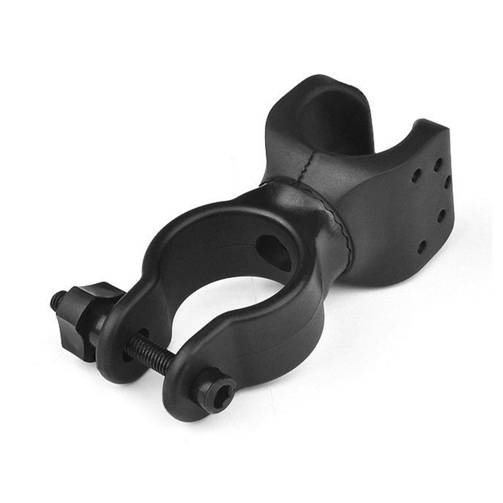 8PCS Black Bike Flashlight Mount Plastic Bicycle Flashlight Clip Night Cycling
