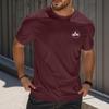 Herrenmode Bedrucktes Rundhals Kurzarm T-Shirt Top mit gerader Schulter