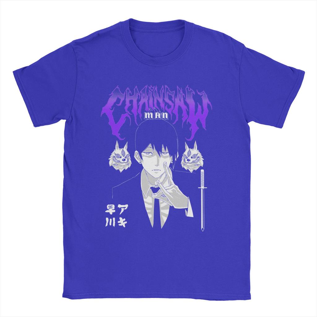 Aki Metal Chainsaw Man für Männer Frauen T-Shirt Denji Makima Aki Kobeni Lustiges T-Shirt T-Shirts 100% Baumwolle Grafik Kleidung
