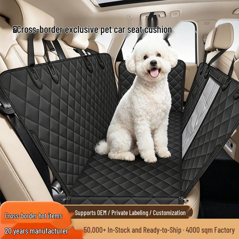 Waterproof Pet Car Seat Cushion - Outdoor Travel Hammock for Rear Seats