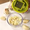 2-in-1 Garlic Press & Slicer With Storage Container, Manual Stainless Steel Mincer Grinder, Ergonomic Handheld Kitchen Tool