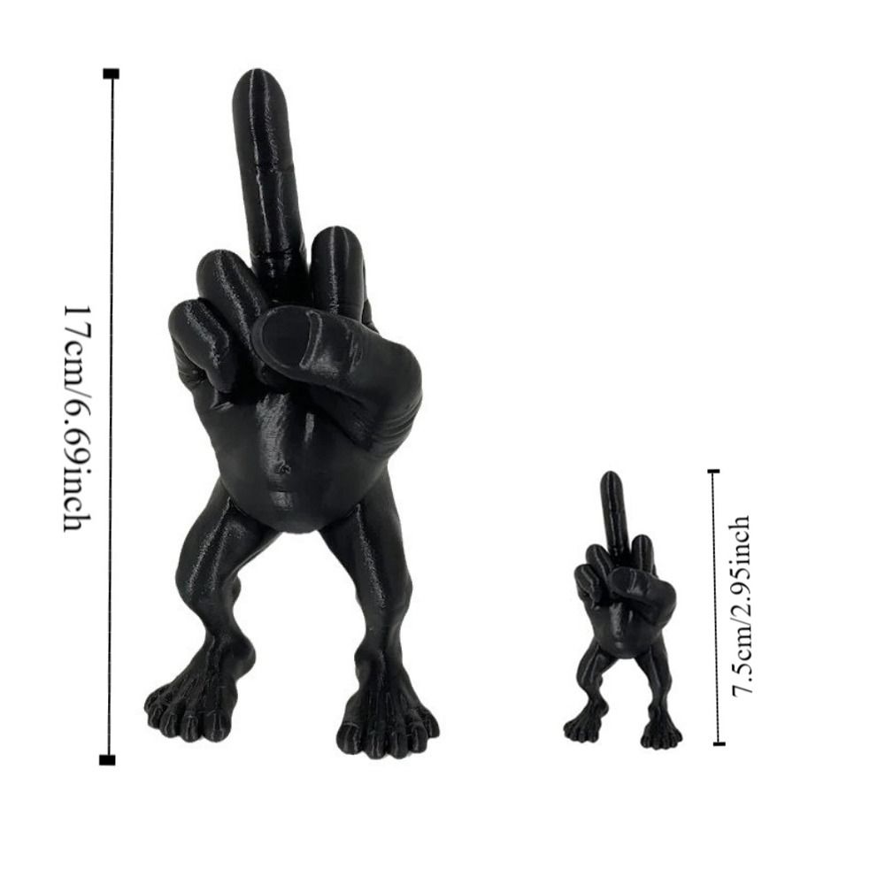 Prank Middle Finger Figure Crafts Middle Finger Statue Finger Resin Ornament Landscape Garden Pot
