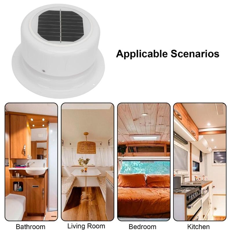 Energy Efficient Solar Ceiling Vent Fan with Strong Anti Aging Designs Roof Vent Fan ABS for Improved Living Space