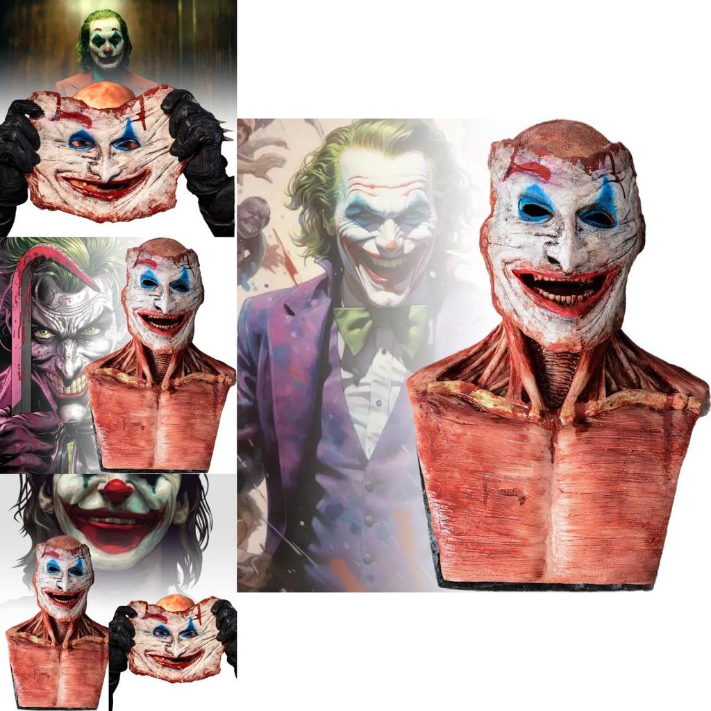 Scary Halloween Joker Jack Skellington Double Layer Latex Mask For Terrifying Costumes
