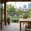 Metal Bird Feeder with Weather Guard Outdoor Decorative Hanging Bird Feeder Tray for Yard Home Courtyard Balcony Windowsill Garden Decoration
