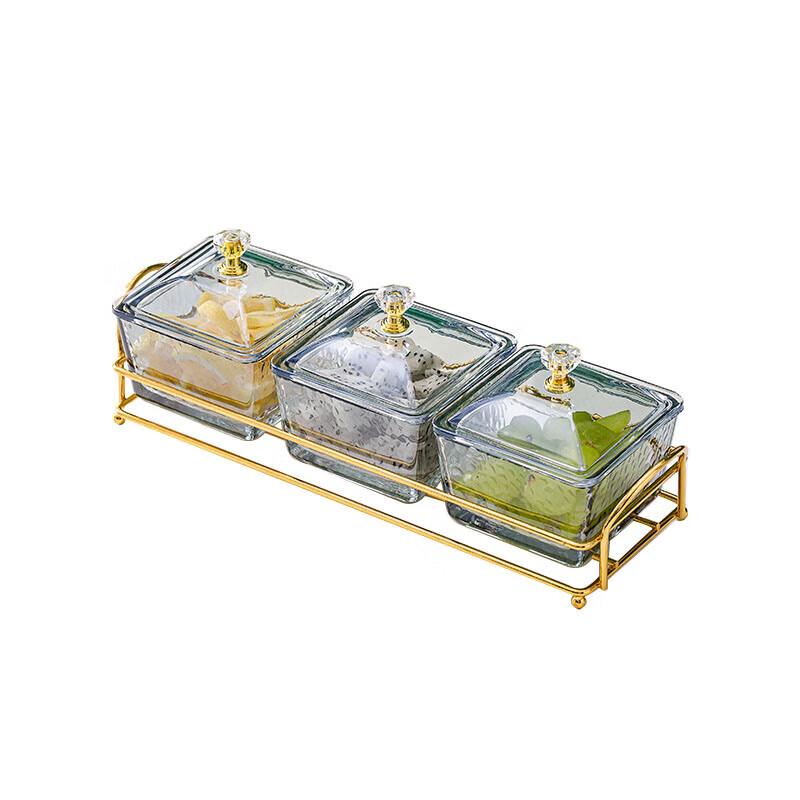 Huibai Nordic Glass Partitioned Serving Platter
