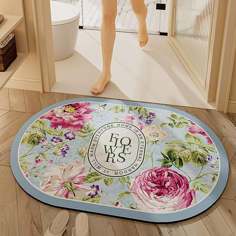 Nordic Bathroom Rugs Anti Slip Bath Mat Foot Mats Quick Dry Shower Carpet Toilet Rugs Door Mat Washable For Living Room