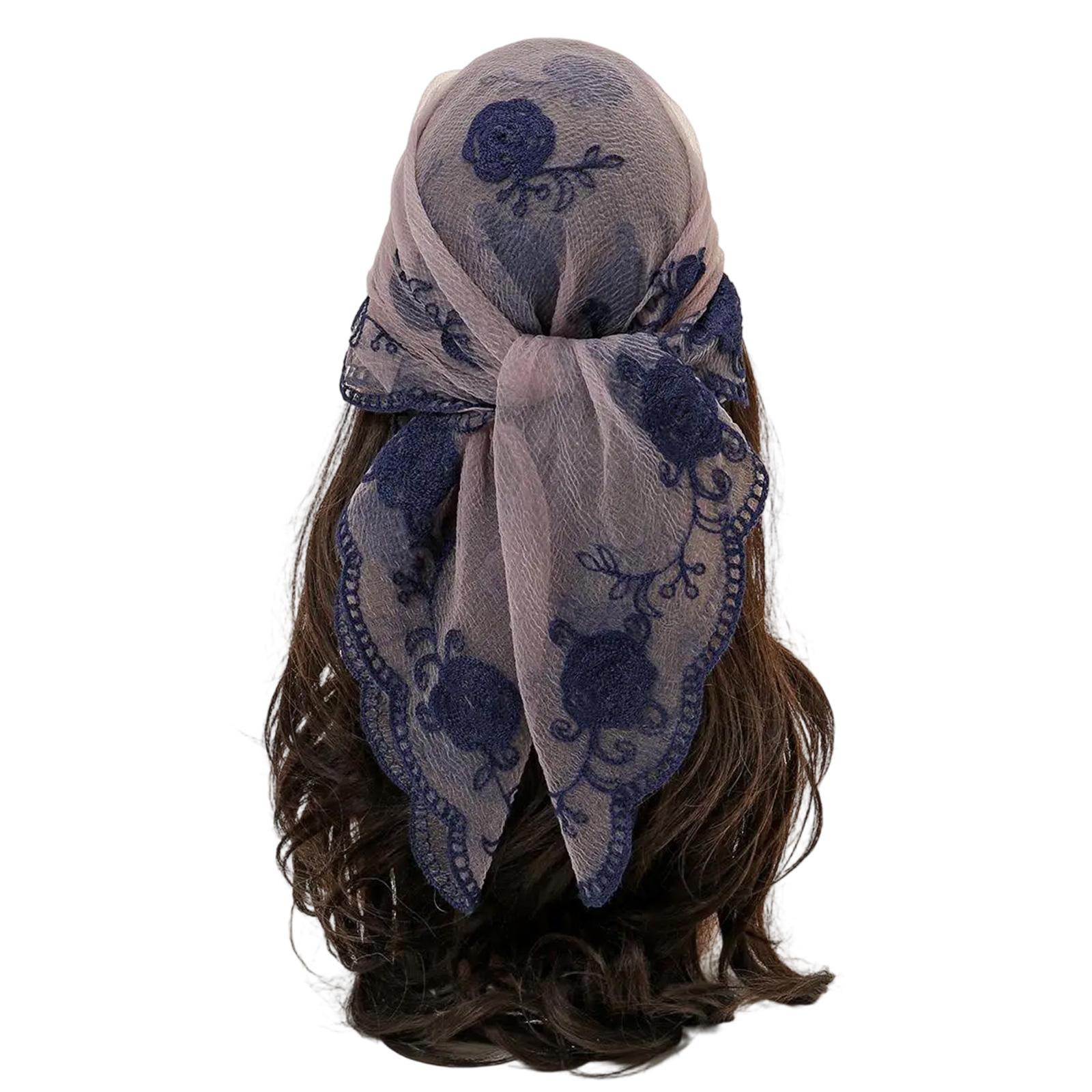 

Fashionable Square Scarf For Women Luxurious Embroideried Headscarf Headwear Suitable For Casual Or Professional Looks